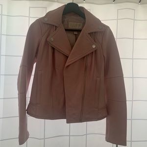Michael Kors Pink Leather Jacket